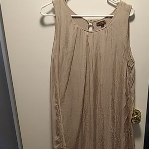 Tan, lightweight, gorgeous lace back detail dress